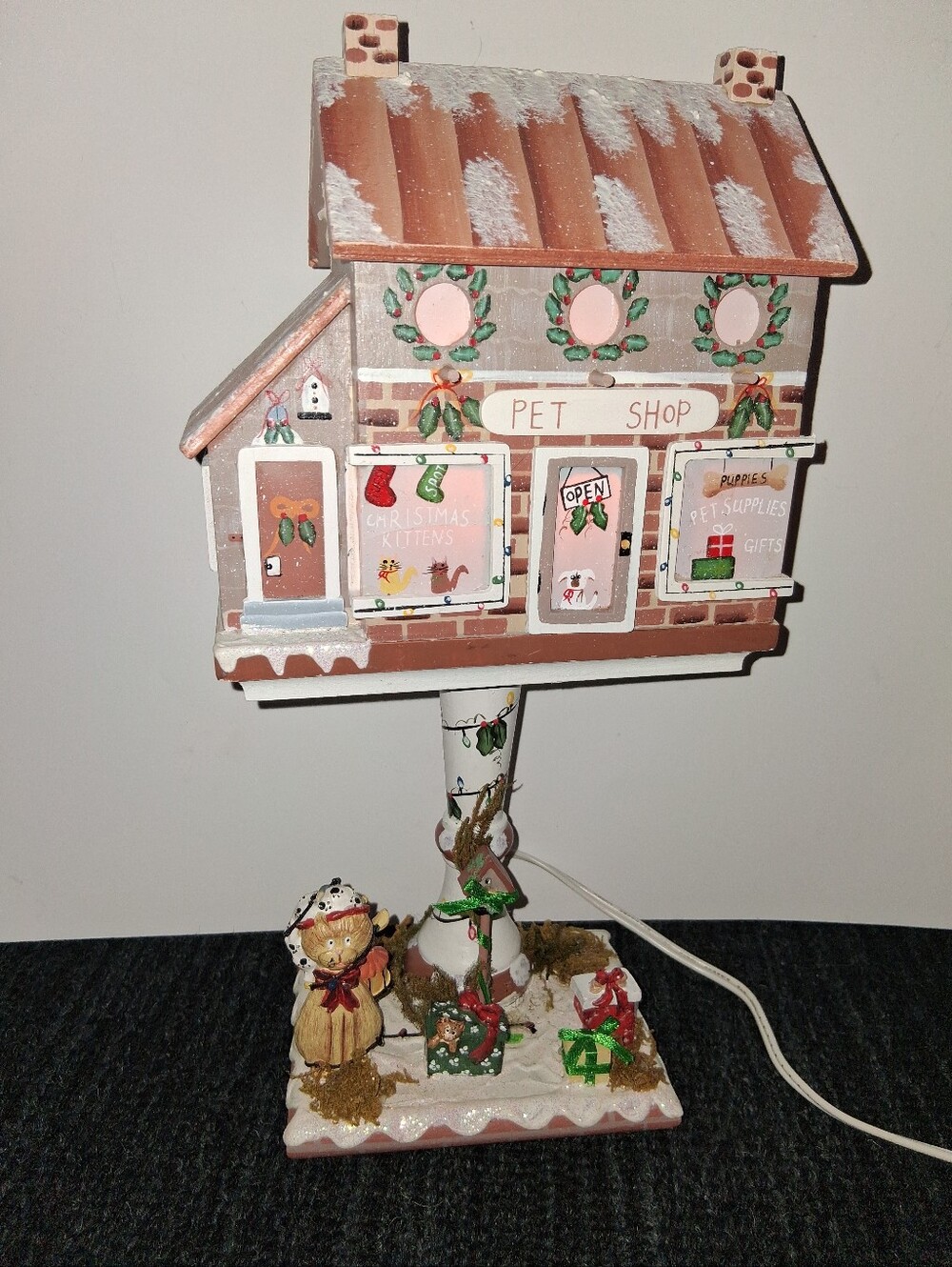 Pet Shop Holiday Table Lamp -   By Kathy Hatch. Vintage